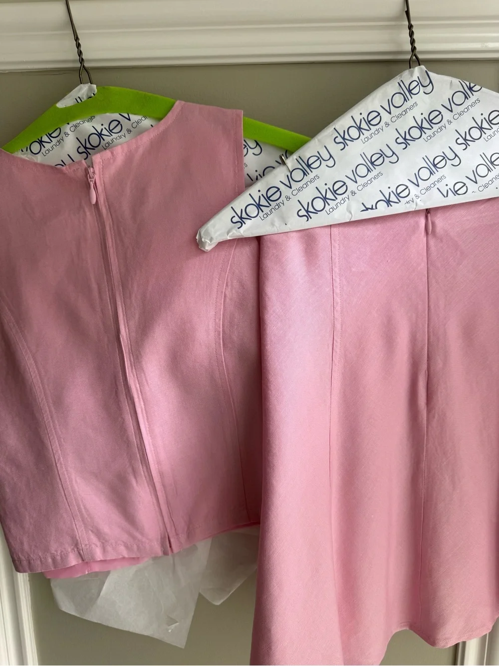 Global I.D. Pink Floral Embroidered Skirt Set